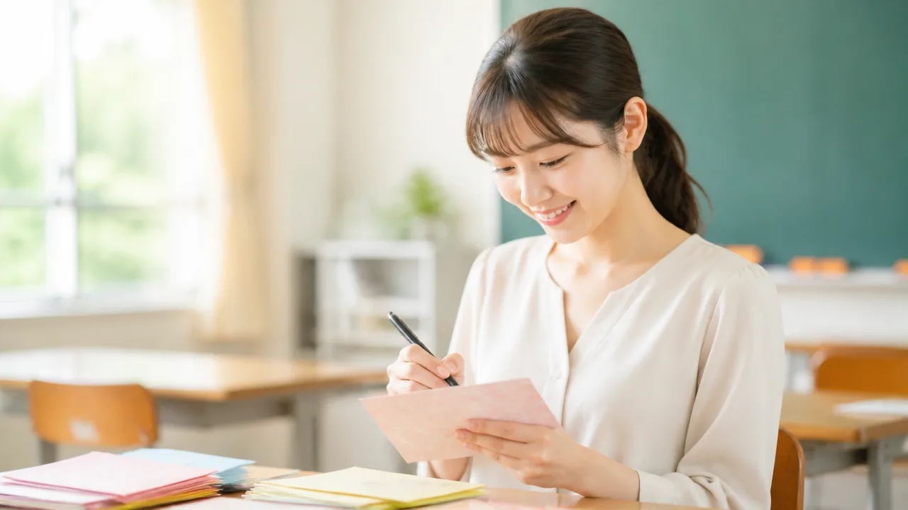 教育実習で児童へ贈るメッセージカードの例文集と書き方のコツ