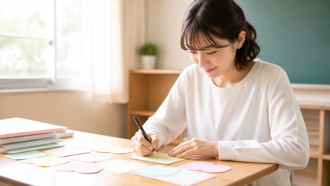 教育実習で児童へ贈るメッセージカードの例文集と書き方のコツ